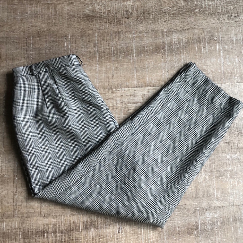 Vintage Talbots Petites Wool Plaid High Waisted